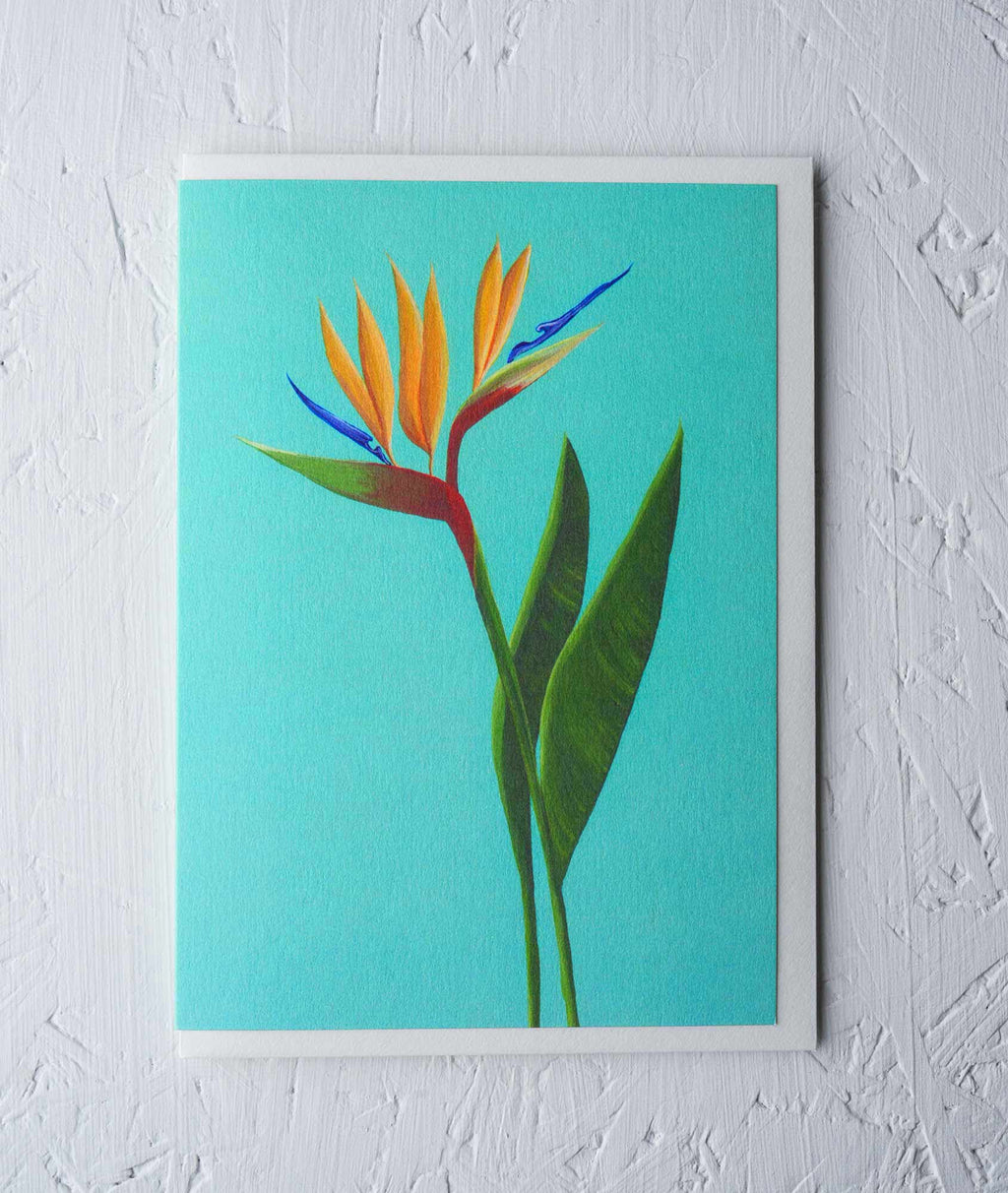 Carte Vierge Cristal Avec Motif Oiseau De Paradis SWA - Multicolore, Pour Toutes Occasions