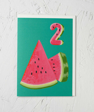 2nd Birthday Watermelon Card