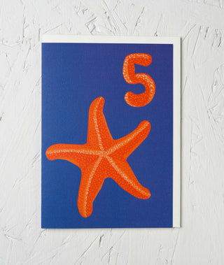 5th Birthday Starfish Card