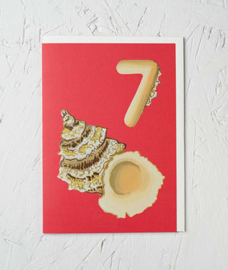 7th Birthday Shell Card