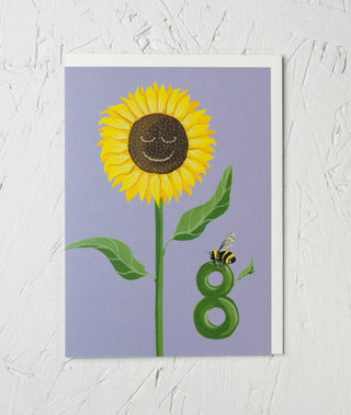 8th Birthday Sunflower Card