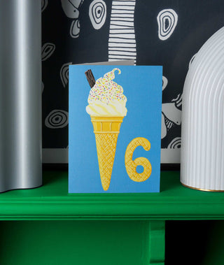 6th Birthday Ice Cream Card