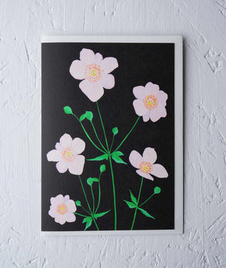 anemone floral greeting card Stengun Drawings