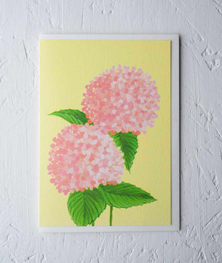 Columbia Road Hydrangea Floral Greeting Card - Stengun Drawings