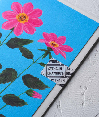 Dahlia-Floral-Greeting-Card-Stengun-Drawings