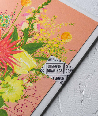 Edie Rose Florist Greeting Card - Stengun Drawings