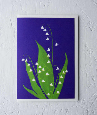 Lily of the Valley Botanical Greeting Card - Stengun Drawings